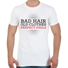 PRINTFASHION Perfect nails - Férfi póló - Fehér