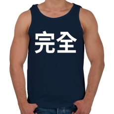 PRINTFASHION Perfect white - Férfi atléta - Sötétkék