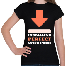 PRINTFASHION PERFECT WIFE PACK - Női póló - Fekete női póló