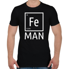 PRINTFASHION Periodic Ironman Fehér - Férfi póló - Fekete férfi póló