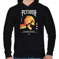 PRINTFASHION Persona - Férfi kapucnis pulóver - Fekete