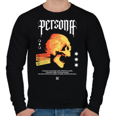 PRINTFASHION Persona - Férfi pulóver - Fekete