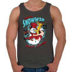 PRINTFASHION Perverz hóember - Férfi atléta - Sötétszürke