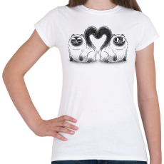 PRINTFASHION Perzsa cicák - Női póló - Fehér