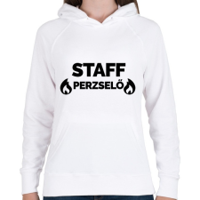 PRINTFASHION Perzselő Staff - Női kapucnis pulóver - Fehér női pulóver, kardigán