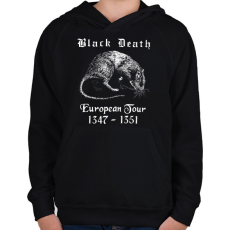 PRINTFASHION Pestis turné - Gyerek kapucnis pulóver - Fekete