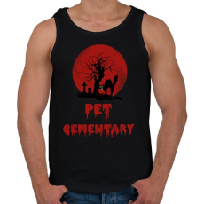 PRINTFASHION pet cementary - Férfi atléta - Fekete