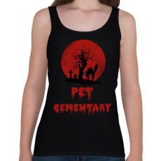 PRINTFASHION pet cementary - Női atléta - Fekete