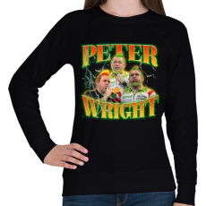 PRINTFASHION Peter Wright - darts - Női pulóver - Fekete
