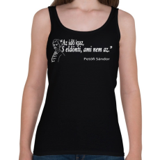 PRINTFASHION Petőfi gondolata az időről - Női atléta - Fekete