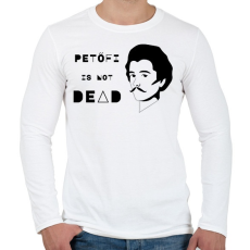 PRINTFASHION Petőfi nem halott - Férfi hosszú ujjú póló - Fehér