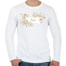 PRINTFASHION Petra - Férfi hosszú ujjú póló - Fehér
