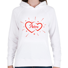 PRINTFASHION Petra - Női kapucnis pulóver - Fehér női pulóver, kardigán