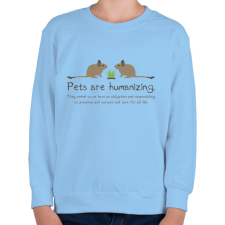 PRINTFASHION Pets are humanizing - Gyerek pulóver - Világoskék gyerek pulóver, kardigán