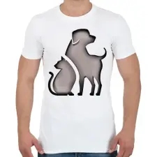 PRINTFASHION pets - Férfi póló - Fehér férfi póló