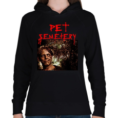 PRINTFASHION PETSEMETERY - Női kapucnis pulóver - Fekete