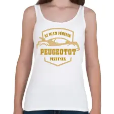 PRINTFASHION Peugeot sofőr - Női atléta - Fehér női trikó