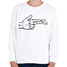PRINTFASHION Pew Pew - Gyerek pulóver - Fehér gyerek pulóver, kardigán