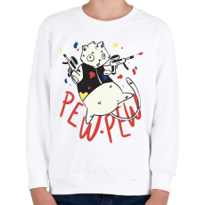 PRINTFASHION Pew pew madafakas hörcsög - Gyerek pulóver - Fehér