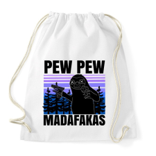 PRINTFASHION Pew Pew Madafakas lajhár - Sportzsák, Tornazsák - Fehér tornazsák