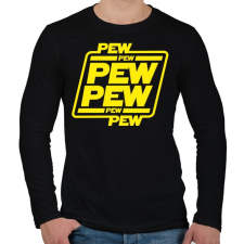PRINTFASHION Pew pew pew - Férfi hosszú ujjú póló - Fekete férfi póló