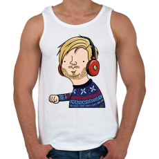 PRINTFASHION pewdiepie - Férfi atléta - Fehér