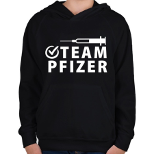 PRINTFASHION Pfizer Team - Gyerek kapucnis pulóver - Fekete gyerek pulóver, kardigán