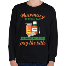 PRINTFASHION Pharmacy technician - Gyerek pulóver - Fekete