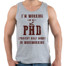 PRINTFASHION PHD - Férfi atléta - Sport szürke