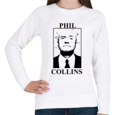 PRINTFASHION Phil Collins - Női pulóver - Fehér