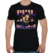 PRINTFASHION Phil Hellmuth - póker - Férfi póló - Fekete férfi póló