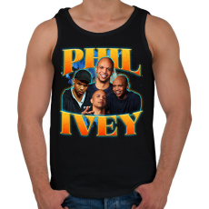 PRINTFASHION Phil Ivey - póker - Férfi atléta - Fekete