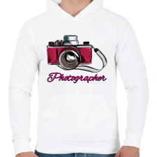 PRINTFASHION photographer - Férfi kapucnis pulóver - Fehér férfi pulóver, kardigán