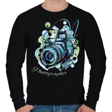 PRINTFASHION photographer - Férfi pulóver - Fekete férfi pulóver, kardigán