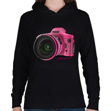 PRINTFASHION photographer - Női kapucnis pulóver - Fekete