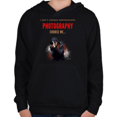 PRINTFASHION PHOTOGRAPHY - Gyerek kapucnis pulóver - Fekete