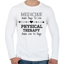 PRINTFASHION PHYSICAL THERAPY black - Férfi hosszú ujjú póló - Fehér férfi póló
