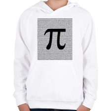 PRINTFASHION Pi - szám - Gyerek kapucnis pulóver - Fehér gyerek pulóver, kardigán