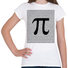 PRINTFASHION Pi - szám - Női póló - Fehér női póló