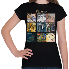 PRINTFASHION Picasso - részletek - Női póló - Fekete női póló