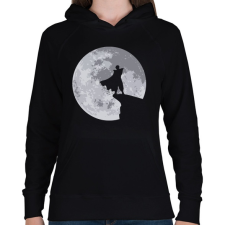 PRINTFASHION Piccolo - Női kapucnis pulóver - Fekete női pulóver, kardigán