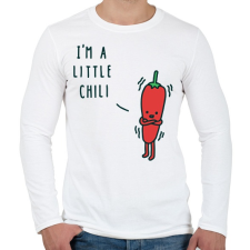 PRINTFASHION Pici Chili - Férfi hosszú ujjú póló - Fehér férfi póló