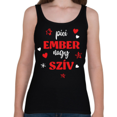 PRINTFASHION Pici ember, nagy szív - Női atléta - Fekete