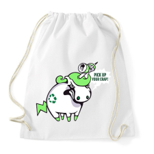 PRINTFASHION Pick up your crap! - Sportzsák, Tornazsák - Fehér tornazsák