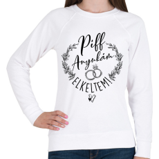 PRINTFASHION Piff anyukám elkeltem - Női pulóver - Fehér