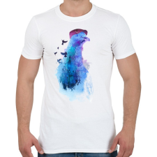 PRINTFASHION Pigeon of London - Férfi póló - Fehér férfi póló