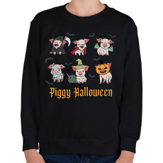 PRINTFASHION Piggy Halloween - Gyerek pulóver - Fekete