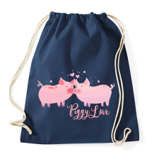 PRINTFASHION piggy_love - Sportzsák, Tornazsák - Sötétkék tornazsák