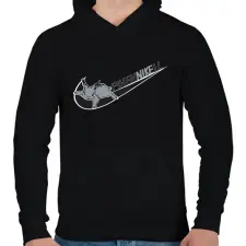 PRINTFASHION pihennikell - Férfi kapucnis pulóver - Fekete férfi pulóver, kardigán