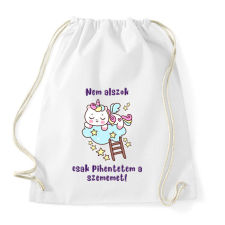 PRINTFASHION Pihentetem a szemem unikornis - Sportzsák, Tornazsák - Fehér tornazsák